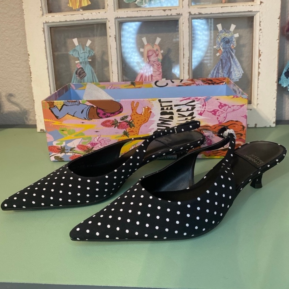 Jeffery Campbell Persona Pumps in Black White Polkadot